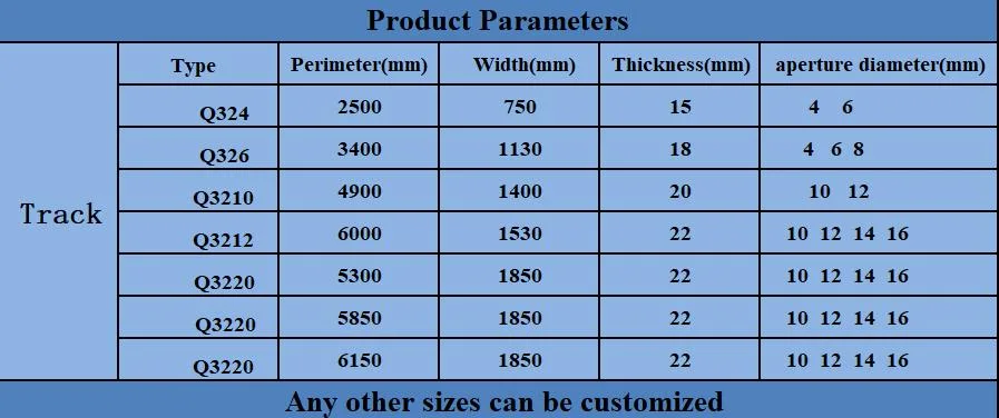 Industrial Wear-Resistant Shot Blasting Machine Conveyor Belt Cleaning Accessories Rubber Track